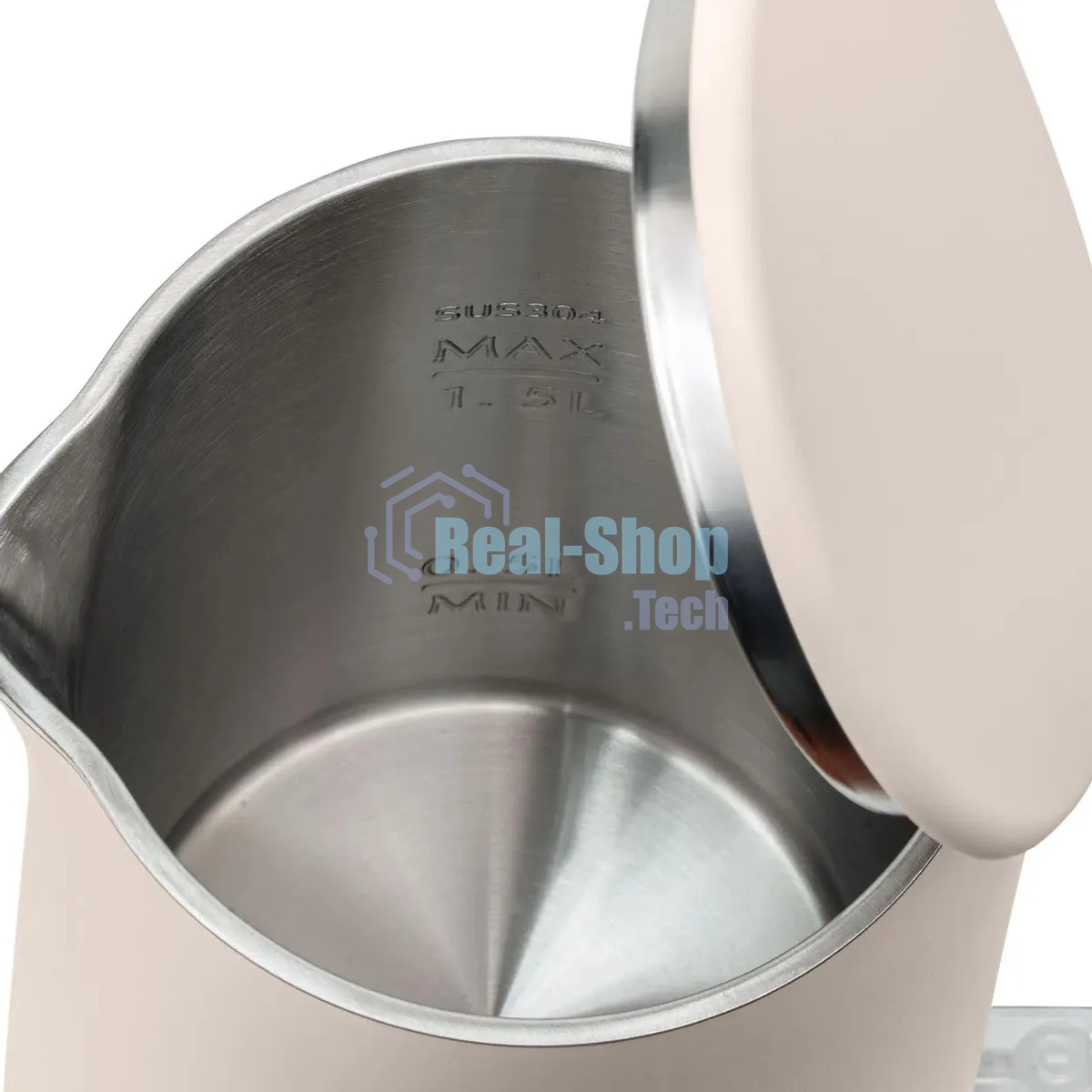 Чайник электрический Galaxy Line GL 0327, пудровый, пластик, 1800 Вт, 1,5 л