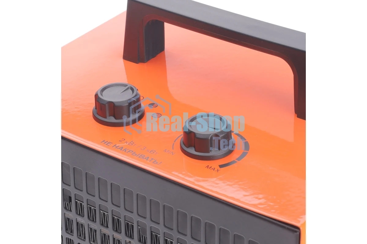 Тепловентилятор электрический Patriot PT Q 5S, оранжевый/черный, 3000 Вт, 25 м2, термостат