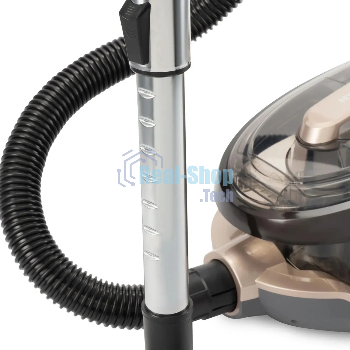 Пылесос Hyundai HYV-C3550 золотистый/темно-коричневый, 380/2220 Вт, уборка сухая, пылесборник контейнер 2,5 л