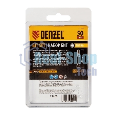 Набор бит Denzel TORX 6х50, сталь S2, шестигранный профиль, 10 шт.