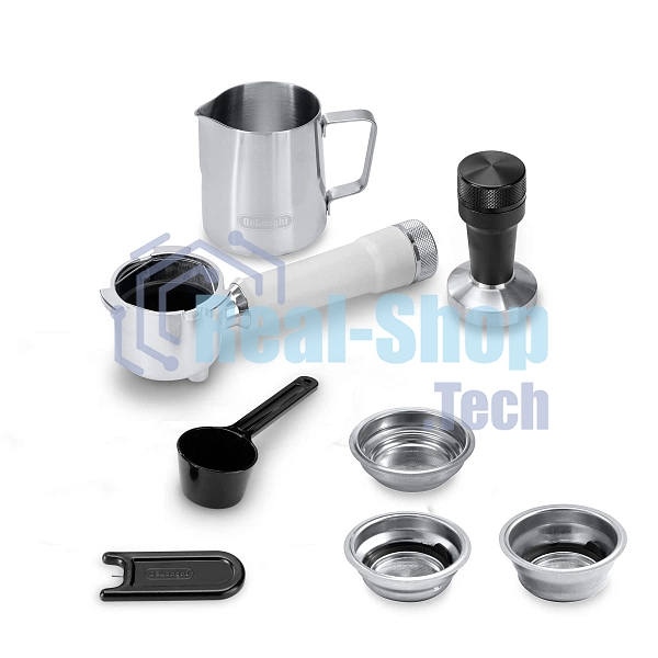 Кофеварка рожковая Delonghi EC890.WI белый, молотый, 1,1 л, 1450 Вт, 15 бар