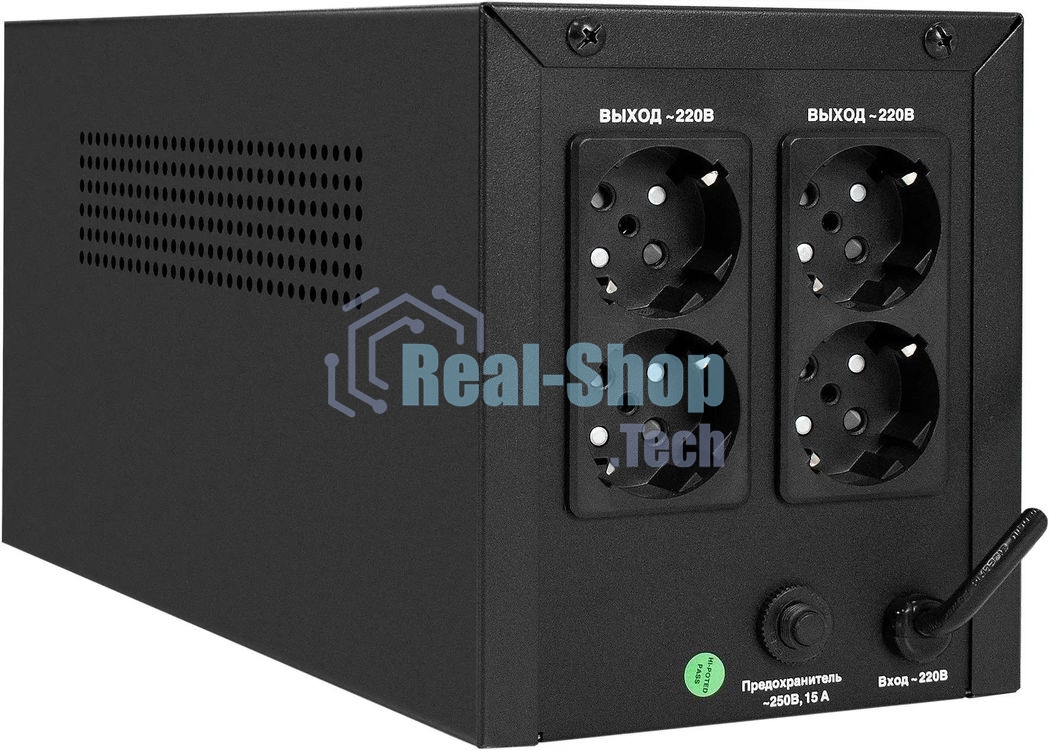 Источник бесперебойного питания ExeGate Power NB-2200.LED.AVR.4SH / 2200 ВА / 1300 Вт / 4 x CEE 7 (евророзетка)