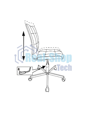 Кресло Бюрократ CH-330M/OR-03 синий, экокожа, 120 кг, механизм качания, без подлокотников