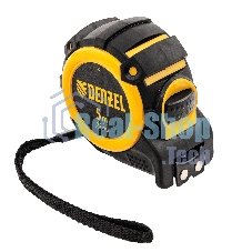 Рулетка Denzel 5м х 25мм, автоматич. фиксац., нейлон. покрытие, магнит. зацеп, двухстор. разметка