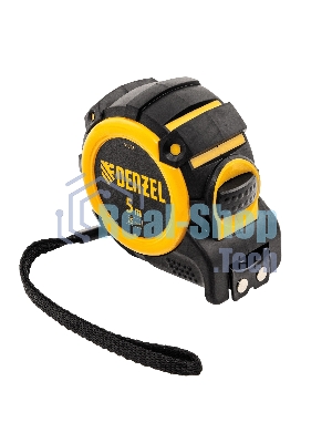Рулетка Denzel 5м х 25мм, автоматич. фиксац., нейлон. покрытие, магнит. зацеп, двухстор. разметка