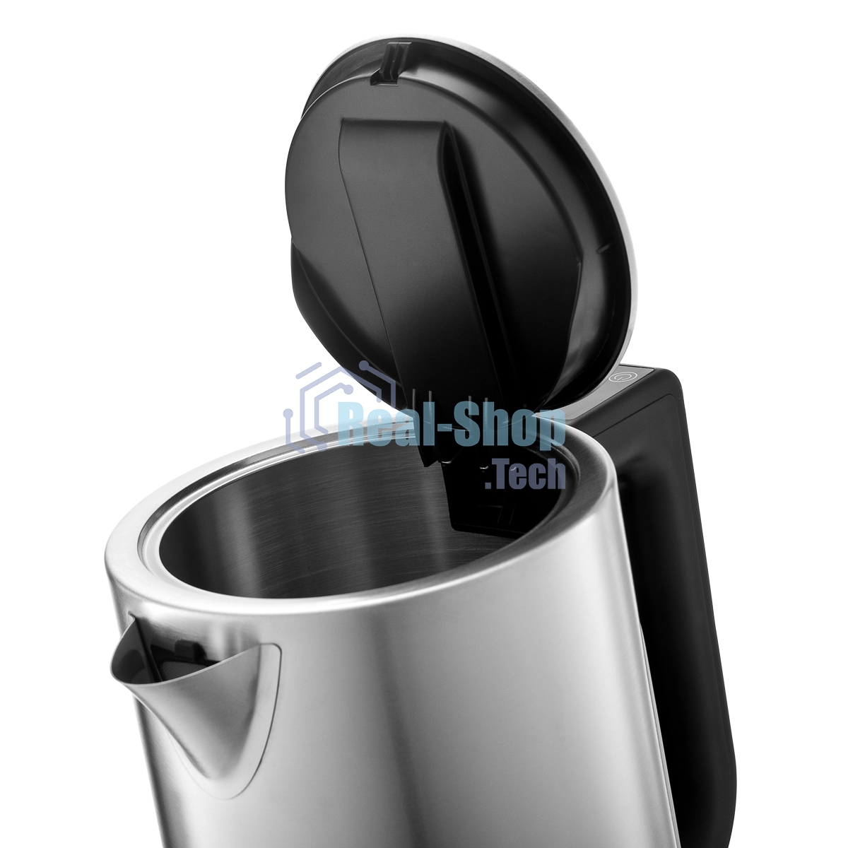 Чайник электрический BRAYER BR1060 2200 Вт, 1,7 л, стальной/черный