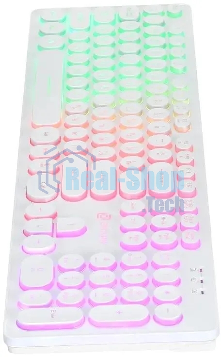 Клавиатура проводная Oklick 420MRL 1091227, USB, белый