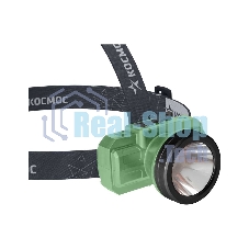 Фонарь аккумуляторный налобный Космос KOC516Lit 2Вт LED Li-ion 14500 500 мАч корпус ABS-пластик USB-шнур type C регулируемый эласт. ремешок