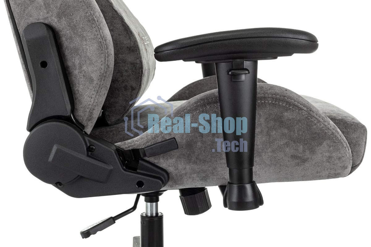 Кресло игровое Zombie Ghost Fabric серый Light-19 крестов. пластик