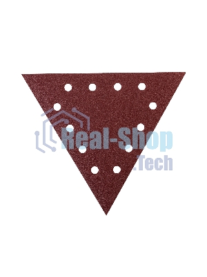 Треугольник шлифовальный PATRIOT на липучке, 285мм, 12 отверстий, Р60, 10 шт