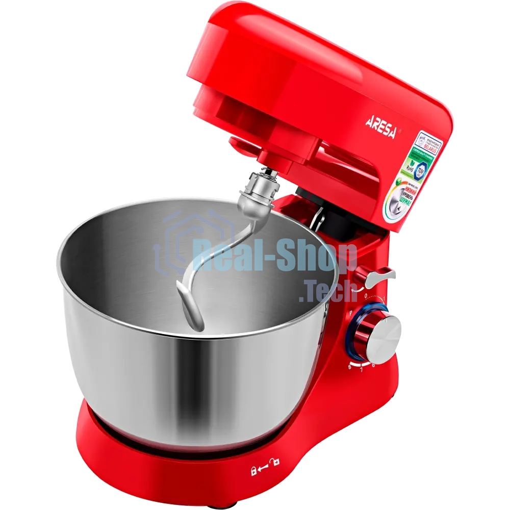 Миксер планетарный ARESA AR-1910 1000 Вт. красный