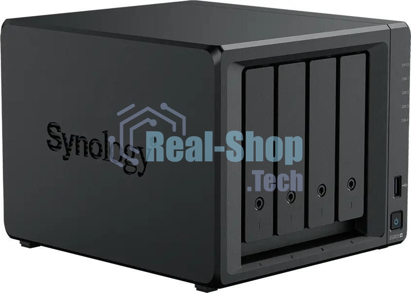 Сетевое хранилище Synology DiskStation DS925+ черный (AMD Ryzen V1500B/4Gb/4 pcs (3.5