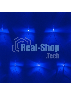 Гирлянда светод. Funray Cетка ML-144B, 1.0*1.5м, 144LED, синий, IP20, прозрачный шнур 1,5м, контр,