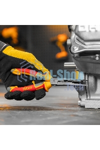 Длинногубцы прямые Denzel диэлектрические рукоятки до 1000 В, трехкомпонентные рукоятки, 205 мм