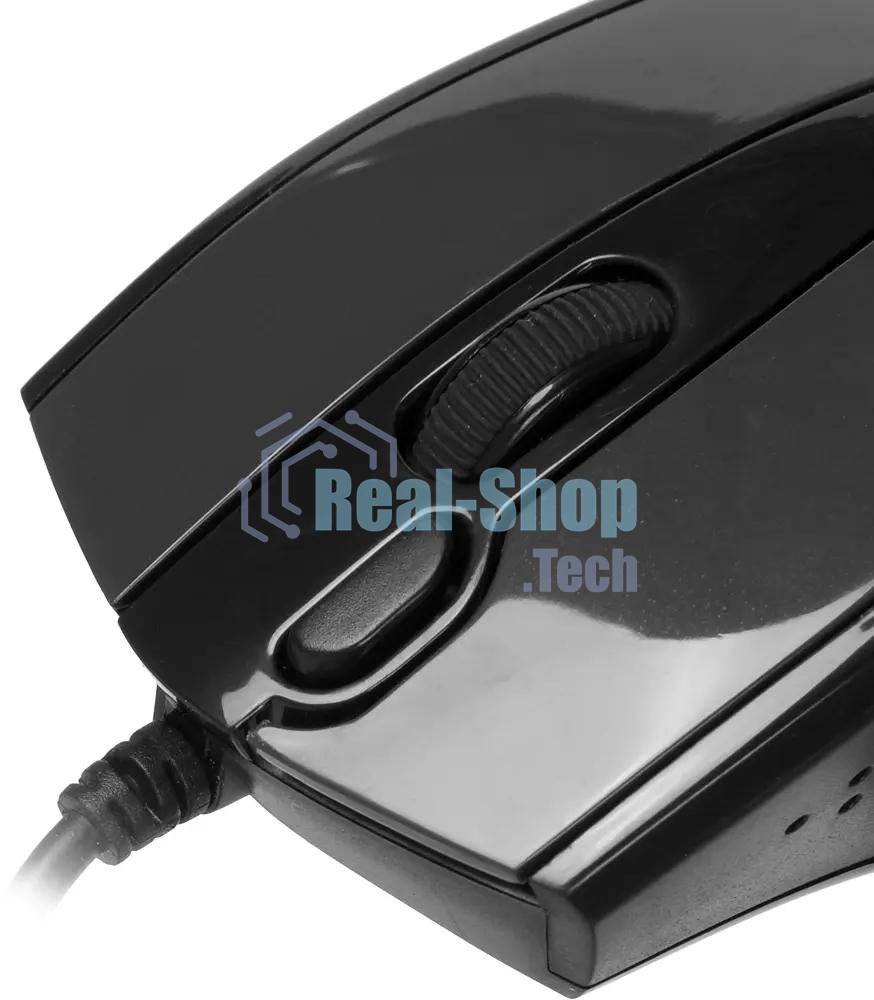 Мышь проводная A4Tech N-500F серый глянец/черный, 1200 dpi, USB, кнопки - 4