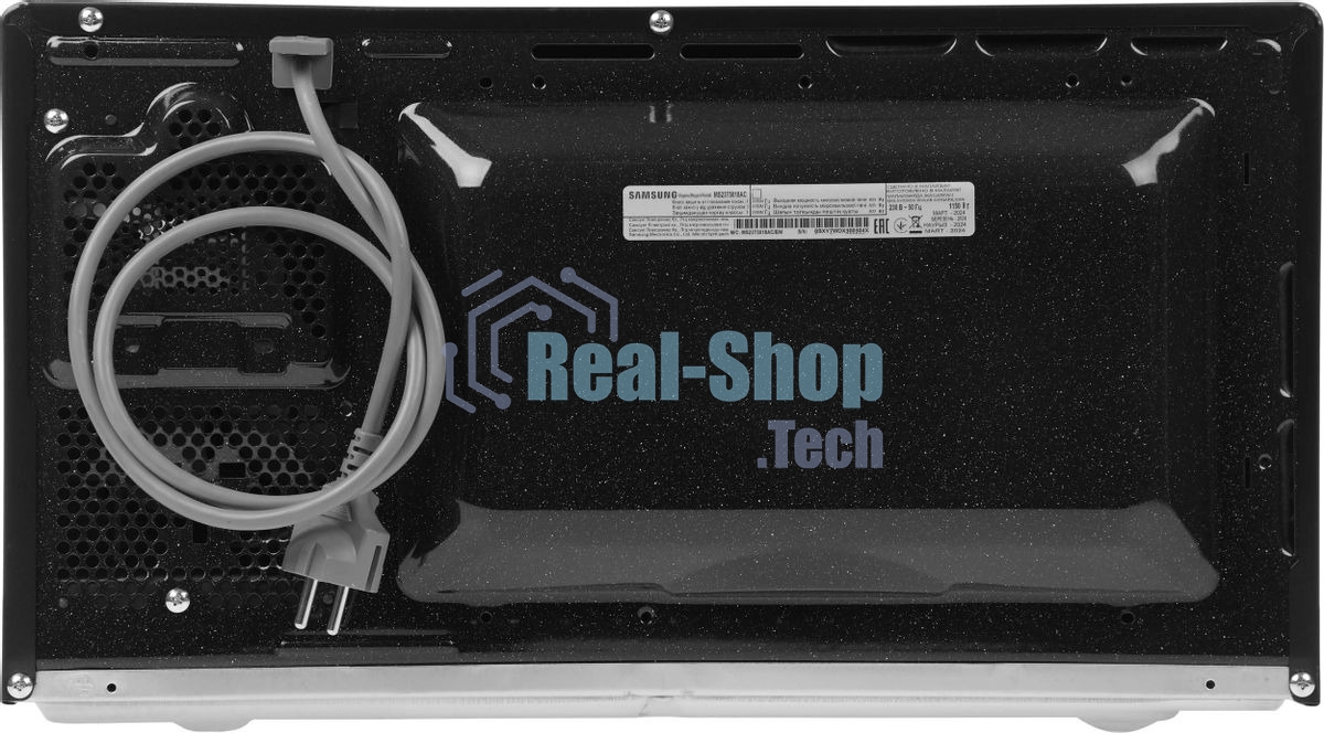 Микроволновая печь Samsung MS23T5018AC/BW антрацит, 23 л, 800 Вт, переключатели - сенсор