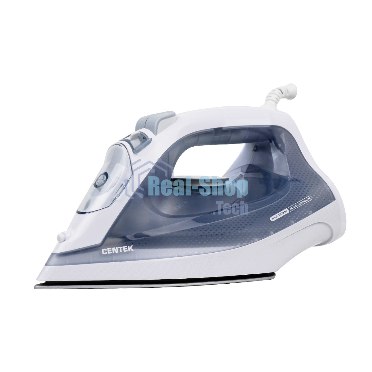 Утюг Centek CT-2308 белый, 2800 Вт, 50 г/мин, 190 г/мин, 300 мл