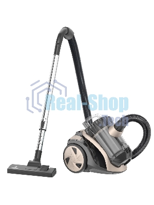 Пылесос Eurostek EVC-3002 черный/бежевый, 400/2200 Вт, уборка сухая, пылесборник контейнер 2.5 л