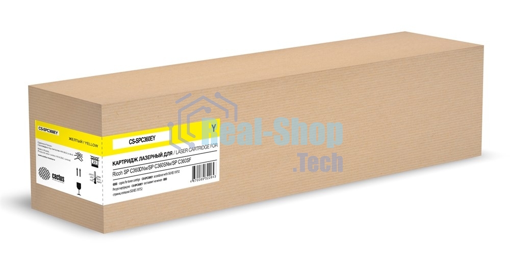Картридж лазерный Cactus CS-SPC360EY (408187) желтый (6000 стр.) для Ricoh SP C360DNw/SP C360SNw/SP C360SF