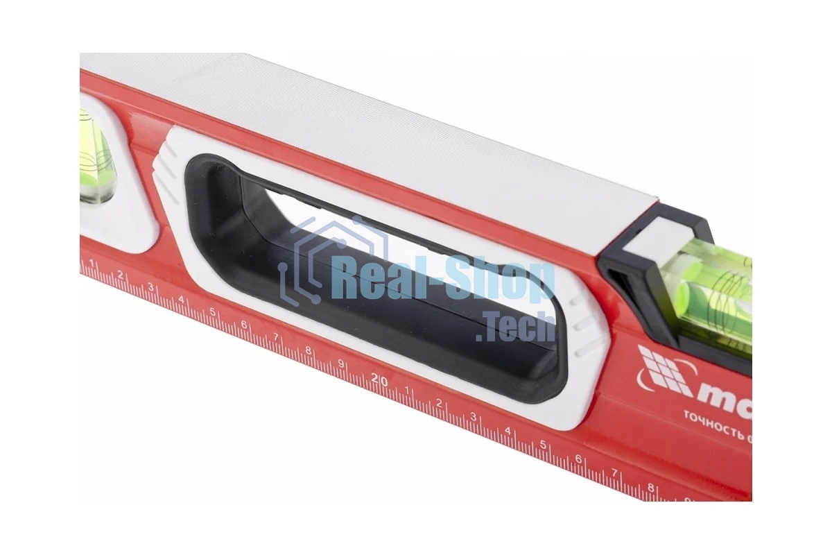 Уровень Matrix алюминиевый, магнит фрезеров 3 глазка 2 комп, рукоятки, 1200 мм