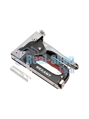 Степлер мебельный Rexant металлический со вставками 3 в 1