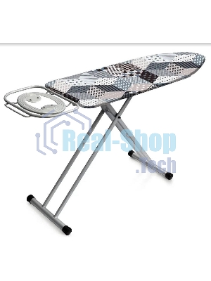 Доска гладильная Dogrular Домина 2237 рабочая поверхность 122 x 40, 142 x 50 x 9,5, регулировка высоты 8 позицмй, подъем 74-96 см, серая