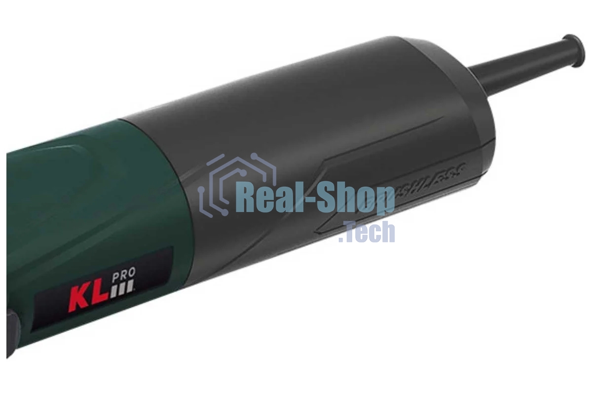 Угловая шлифовальная машина бесщеточная (болгарка) KLPRO KLAT11509 с регулировкой оборотов (сеть, 1150Вт, 115мм, 3000-11500об/мин)