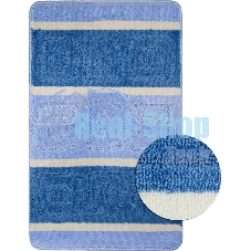 Коврик в ванную двойной САНАКС SILVER ГОЛУБОЙ 60х100+50х60 см 100% полиэстер