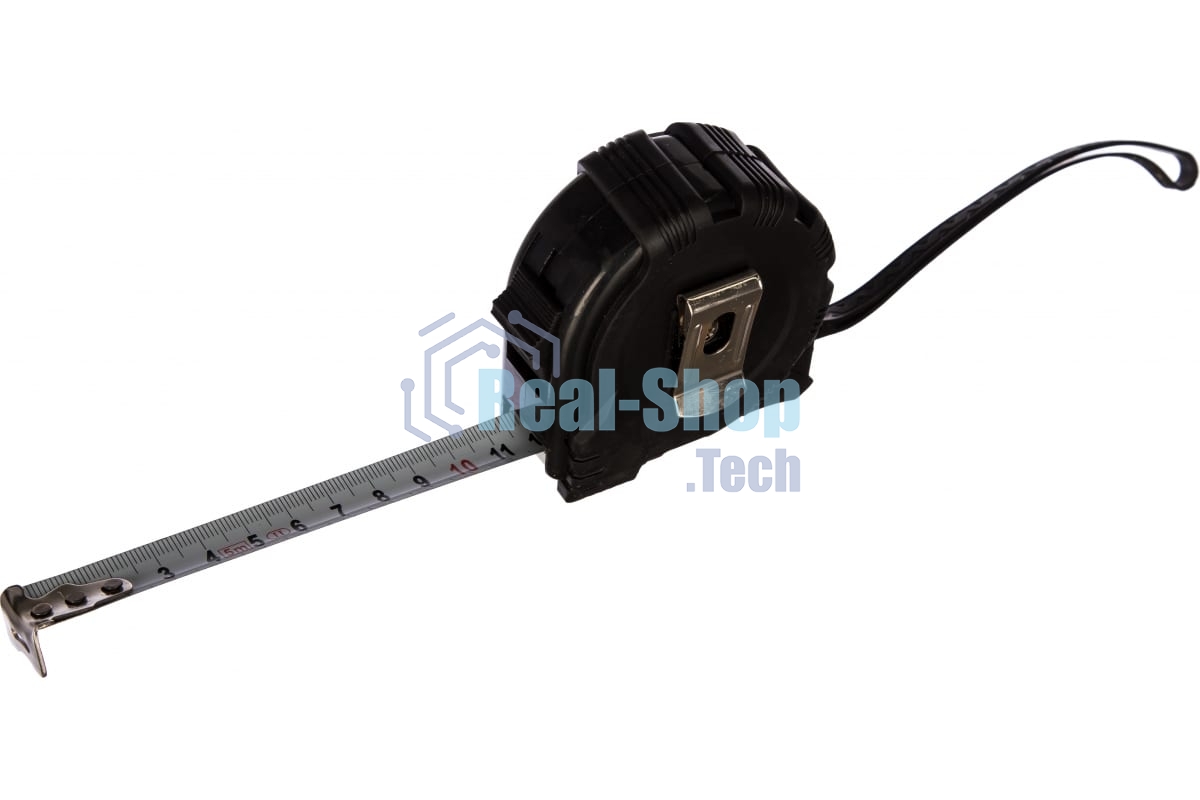 Рулетка Matrix 5мх19мм обрезиненный корпус, черный