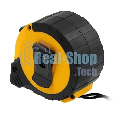 Рулетка Denzel 5м х 25мм, двухкомп. корпус, кнопка-пауза