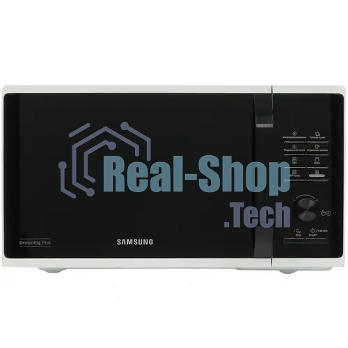 Микроволновая печь Samsung MG23K3515AW/BW, 800Вт, 23л, кнопки, поворотный механизм, белый/черный