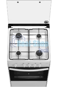 Плита газовая Darina 1В GM 441 002 W белый, конфорок 4 шт, духовка 50 л, 50 см x 85 см x 51 см