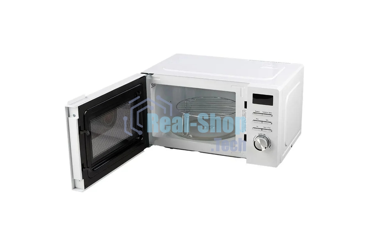 Микроволновая печь ENERGY EMW-20707EG белый, 20 л, 700 Вт, переключатели - поворотный механизм/кнопки