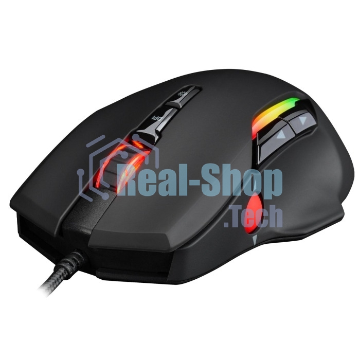 Мышь проводная Jet.A Panteon PS150 черный, 6200 dpi, USB, кнопки - 9