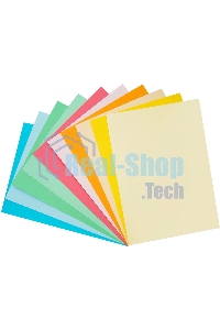 Бумага цветная Silwerhof тонир. 10 л. 10цв. A4 CREATE 80г/м2 папка