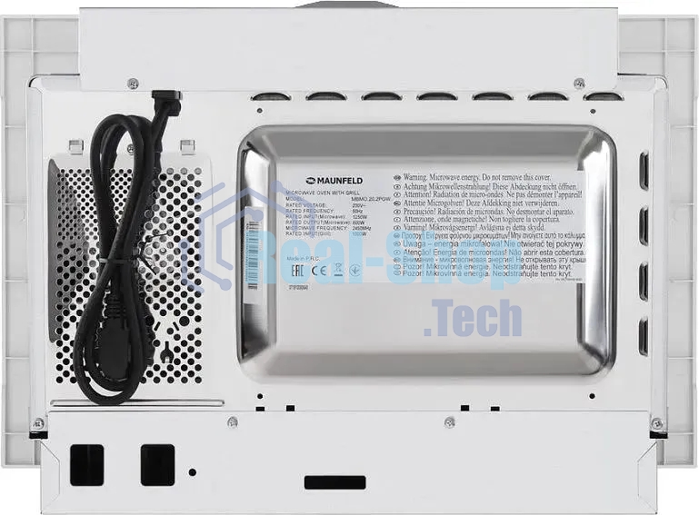 Микроволновая печь встраиваемая Maunfeld MBMO.20.1PGW белый, 20 л, 800 Вт, переключатели - поворотный механизм