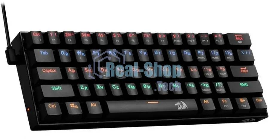 Клавиатура проводная Defender Redragon Lakshmi, USB, черный