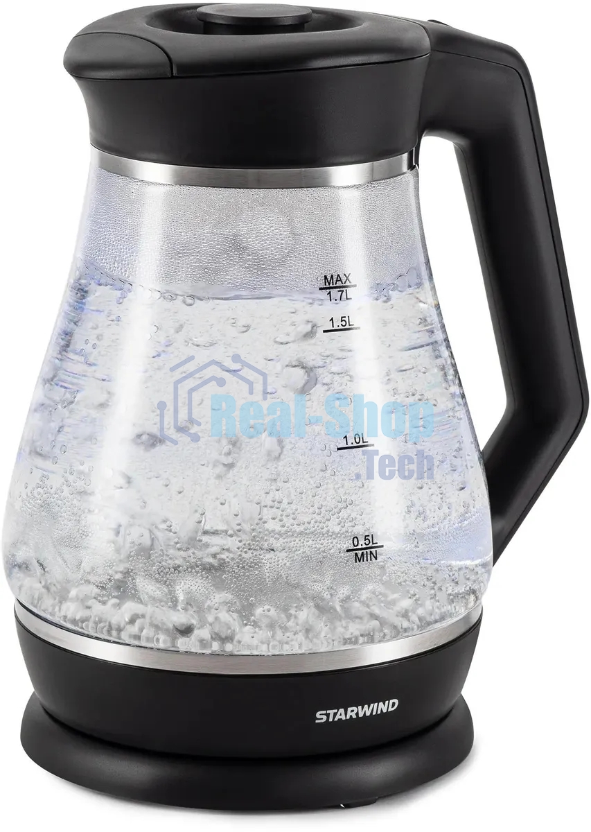 Чайник электрический Starwind SKS2035 1.7 л, 2200 Вт, черный