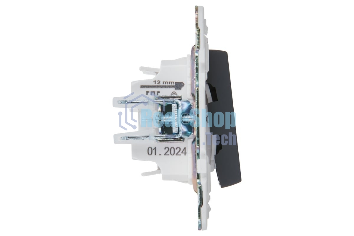 Выключатель IEK SKANDY SK-V09G 2-кл. 10А с индикацией графит SK-V20-1-10-K53