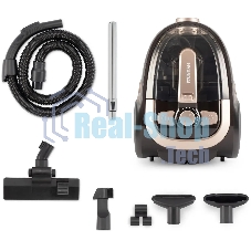 Пылесос Hyundai HYV-C3550 золотистый/темно-коричневый, 380/2220 Вт, уборка сухая, пылесборник контейнер 2,5 л