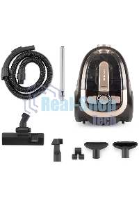 Пылесос Hyundai HYV-C3550 золотистый/темно-коричневый, 380/2220 Вт, уборка сухая, пылесборник контейнер 2,5 л