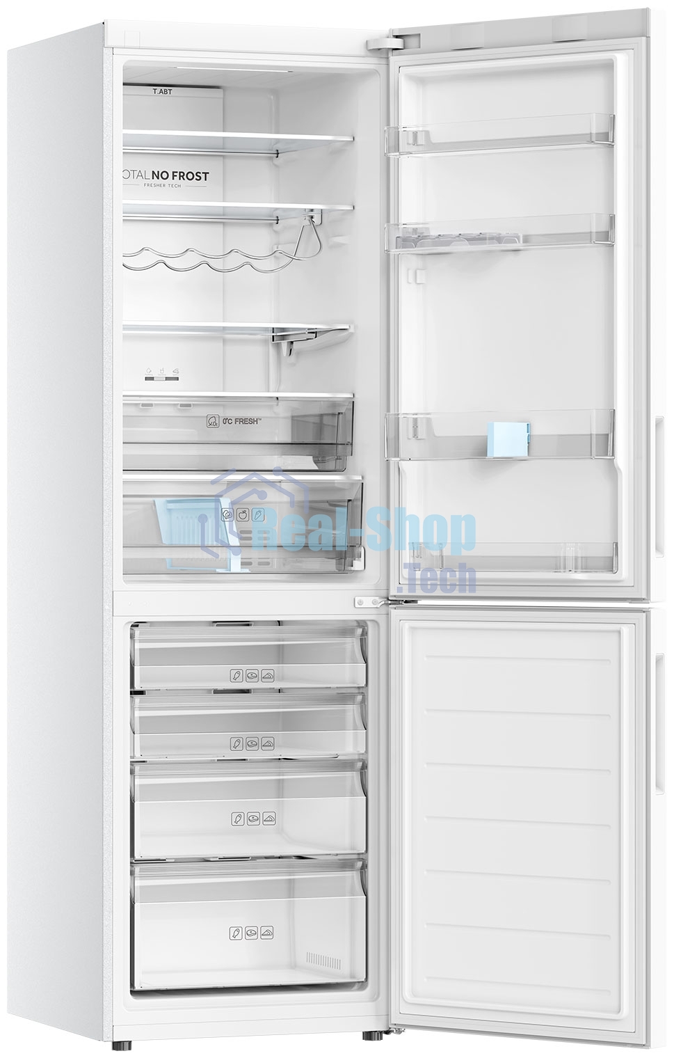 Холодильник Haier C2F636CWRGU1 белый двухкамерный 256/108 л морозилка снизу, No Frost