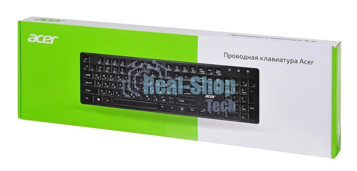 Клавиатура проводная Acer OKW020, USB, черный