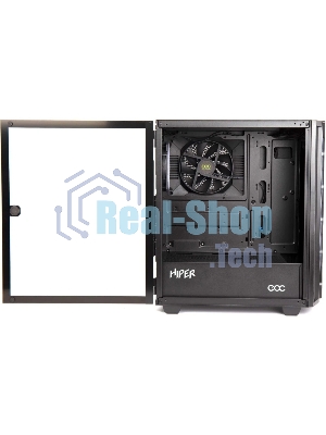 Компьютерный корпус Hiper DCB черный без БП ATX 1x120mm 1x140mm 1xUSB2.0 1xUSB3.0 audio bott PSU