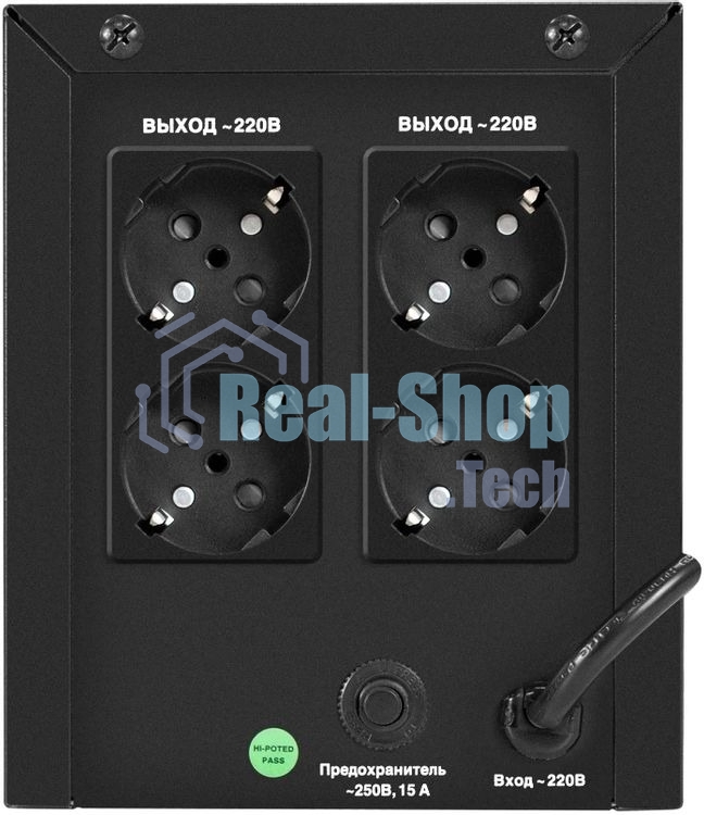 Источник бесперебойного питания ExeGate Power NB-2200.LED.AVR.4SH / 2200 ВА / 1300 Вт / 4 x CEE 7 (евророзетка)