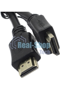 Кабель HDMI C-HM-HM-1.8M Wize, 1.8 м, v.2.0, 19M/19M, позол.разъемы, экран, черный, пакет
