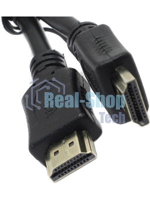 Кабель HDMI C-HM-HM-1.8M Wize, 1.8 м, v.2.0, 19M/19M, позол.разъемы, экран, черный, пакет