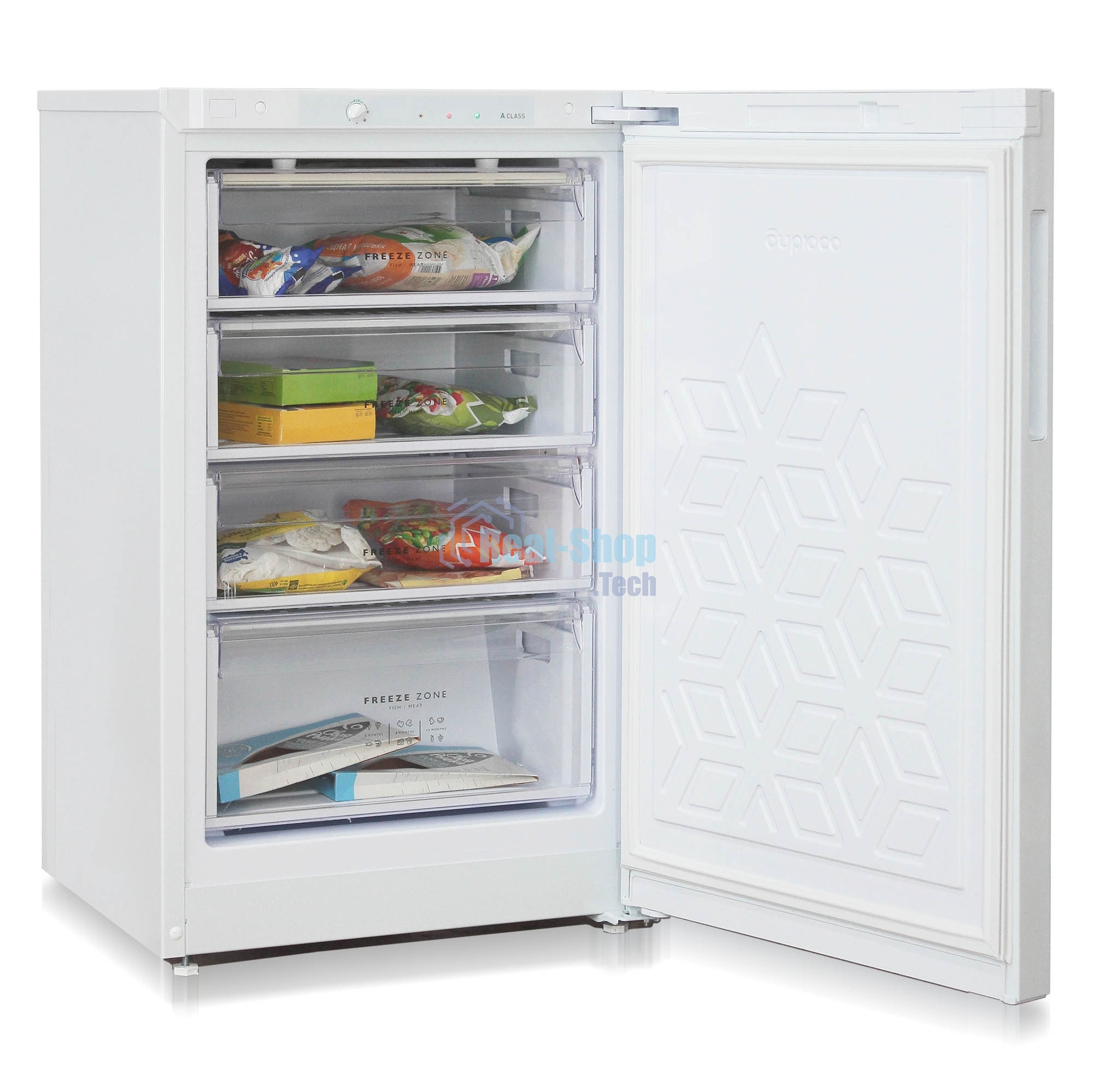 Морозильная камера Бирюса Б-6048 белый, 135л, 4 ящика