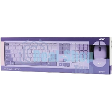 Комплект клавиатура + мышь Acer OCC205 беспроводной USB, 1200 dpi, фиолетовый