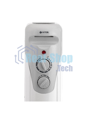 Обогреватель масляный Vitek VT-1707 W (5 секций) белый, 1000 Вт, 10 м2, термостат